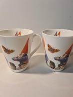 Rien Poortvliet - 2x mokken - Kabouters, Huis en Inrichting, Gebruikt, Keramiek, Ophalen of Verzenden, Overige stijlen
