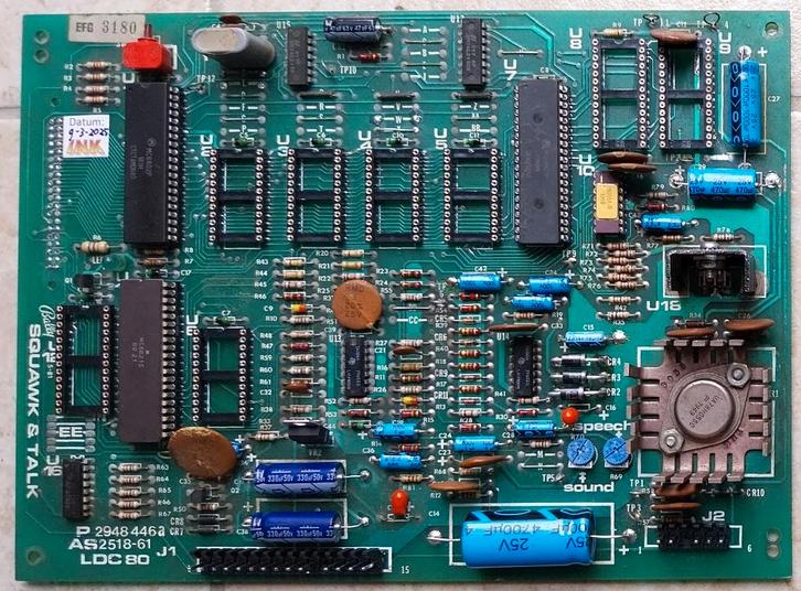 Te koop: Bally AS-2518-61 Squawk & Talk geluidsbord, Verzamelen, Automaten | Flipperkasten, Gebruikt, Elektronisch, Onderdeel of Defecte kast