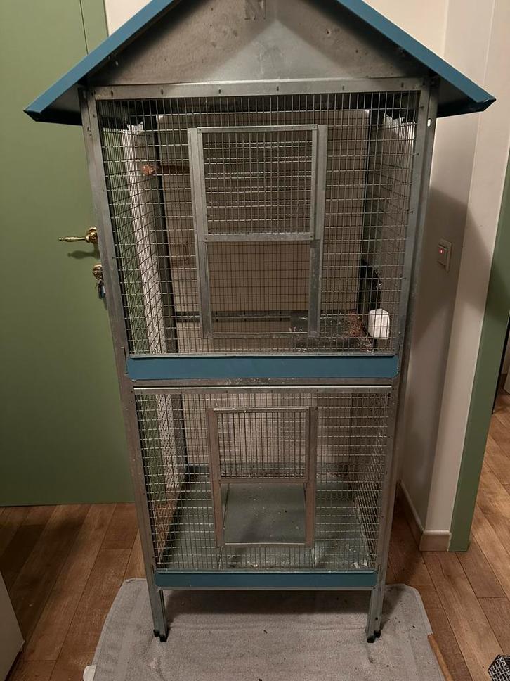 Vogelkooi, Dieren en Toebehoren, Vogels | Hokken en Kooien, Gebruikt, Vogelkooi, Metaal, Ophalen