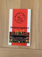 Handtekeningenkaart Ajax 1996/97, Verzamelen, Ophalen of Verzenden, Zo goed als nieuw, Ajax, Spelerskaart