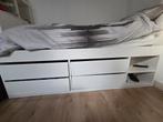 Ikea SLÄKT bedframe met opberger, 90x200, Huis en Inrichting, Slaapkamer | Bedden, Ophalen, 90 cm, Eenpersoons, Wit
