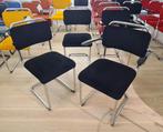 Gispen 101 - 201, Vijf, Zes of meer stoelen, Metaal, Zo goed als nieuw, Zwart