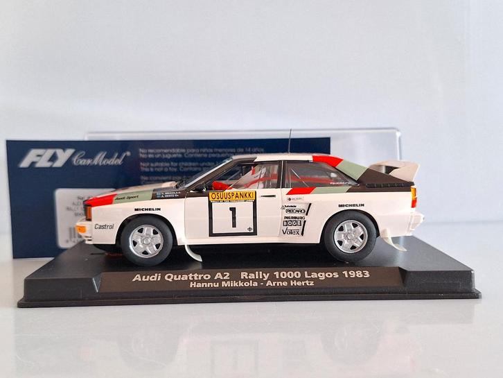 Fly Audi Quattro A2 Rally 1000 Lagos 1983 88226, Kinderen en Baby's, Speelgoed | Racebanen, Nieuw, Racebaan, Elektrisch, Overige merken