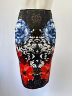 PINKO Blauw rode bloemen stretch rok Maat IT 38 - EU 34/36, Blauw, Ophalen of Verzenden, Zo goed als nieuw, Maat 34 (XS) of kleiner