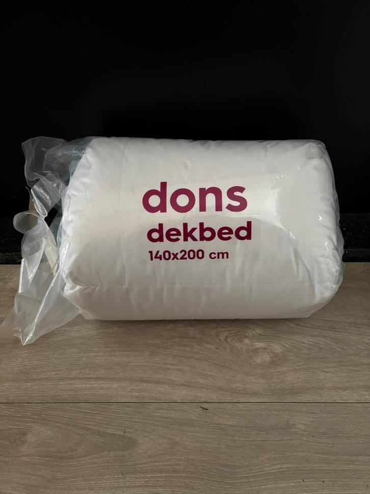 Nieuw Dons dekbed 1 persoons, Huis en Inrichting, Slaapkamer | Beddengoed, Nieuw, Deken of Dekbed, Eenpersoons, Wit, Ophalen of Verzenden