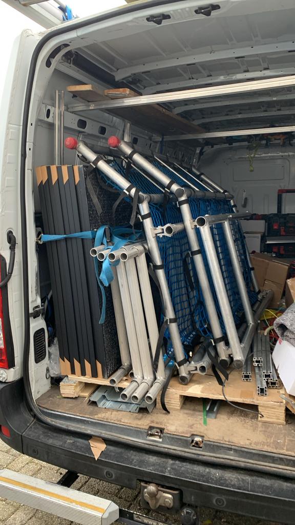 RolSteiger met valhekken - Veilig en compleet!, Doe-het-zelf en Verbouw, Steigers, Ophalen, Gebruikt, Gevelsteiger, 2 tot 5 meter