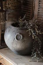 Grote kruik 'vintage grey', vaas, Huis en Inrichting, Woonaccessoires | Overige, Www.jufbrocante.nl, Www.jufbrocante.nl, Nieuw