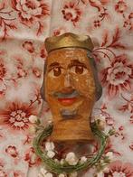 Vintage houten poppenkop. "Koning"., Verzenden