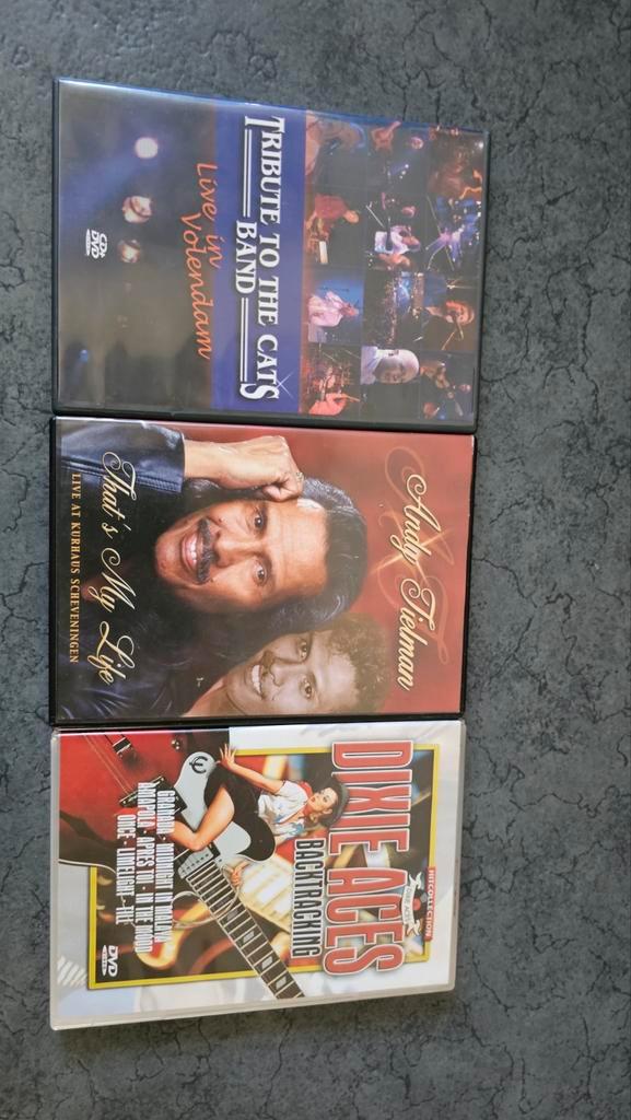Muziek DVD's: Tribute to the Cats, Andy Tielman, Dixie Aces, Cd's en Dvd's, Dvd's | Muziek en Concerten, Ophalen of Verzenden