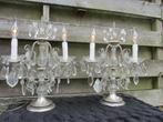 2 ZEER MOOIE ANTIEKE KRISTALLEN GIRANDOLES LAMPEN, Ophalen