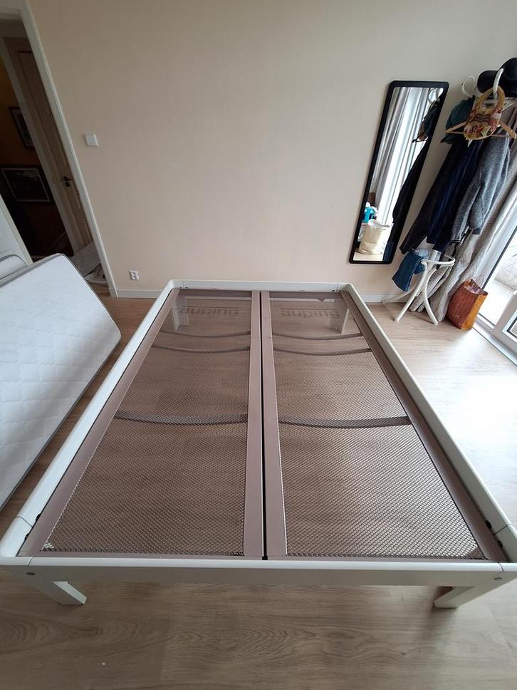 Bed Auping Aurore 160 x 200, Huis en Inrichting, Slaapkamer | Bedden, Gebruikt, Tweepersoons, 160 cm, 200 cm, Hout, Wit, Ophalen