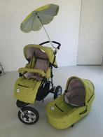 Mooie Kinderwagen - Groen (X adventure), Kinderen en Baby's, Kinderwagens en Combinaties, Ophalen, Gebruikt, Overige merken, Verstelbare duwstang