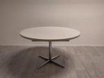 Vintage ronde eettafel Pastoe tafel ovaal verlengbaar wit, Huis en Inrichting, Tafels | Eettafels, 50 tot 100 cm, 150 tot 200 cm