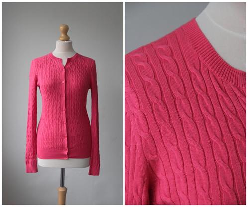 Tommy Hilfiger - nieuwstaat vest / kabel / roze / maat XS, Kleding | Dames, Truien en Vesten, Zo goed als nieuw, Maat 34 (XS) of kleiner