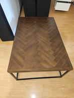 Mooie salontafel - bruin visgraat motief - hout, Ophalen, Gebruikt, 50 tot 100 cm, 50 tot 100 cm