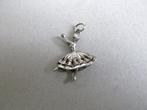 Oude bedel zilver Danseres Ballerina benen bewegen, Verzenden, Zilver, Hanger