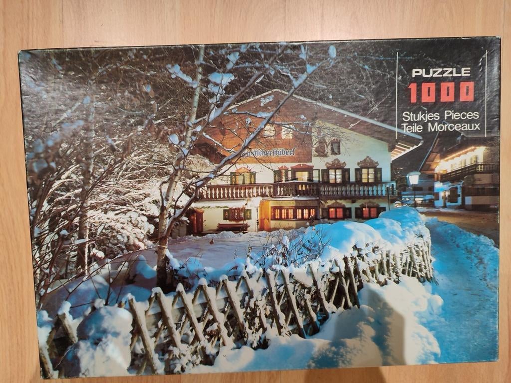 Legpuzzel 1000 stukjes - Winterlandschap, Ophalen of Verzenden, 500 t/m 1500 stukjes, Gebruikt, Legpuzzel