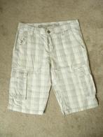 Zomerse katoenen korte broek W30 wit / grijs, Kleding | Heren, Broeken en Pantalons, Maat 48/50 (M), Wit, Gedragen, C&A