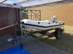 Te koop witte rib met trailer incl. motor, Gebruikt, Benzine, Minder dan 70 pk, Overige materialen