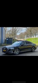 Audi A8 55 Tfsi 340pk Tiptronic Quattro 2018 Zwart, Auto's, Audi, 2995 cc, Vierwielaandrijving, Blauw, Sedan