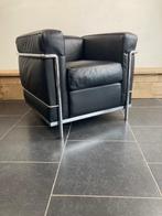 2 Cassina LC 2 fauteuils, zwart leder, Huis en Inrichting, Minder dan 75 cm, Design, Cassina, Ophalen of Verzenden