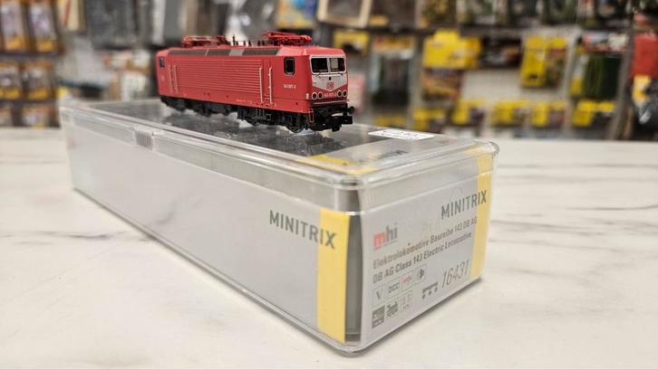 Minitrix 16431 E-lok BR 143 007-3 DB AG DCC MFX Sound MHI, Hobby en Vrije tijd, Modeltreinen | N-Spoor, Zo goed als nieuw, Locomotief