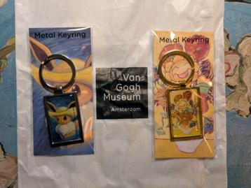 Pokemon van Gogh Keyring Sleutelhanger 2st Eevee Sunflora beschikbaar voor biedingen
