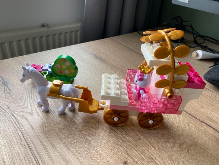 Duplo Helly Kitty koets, Kinderen en Baby's, Speelgoed | Duplo en Lego, Gebruikt, Duplo, Ophalen of Verzenden