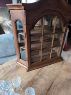 Antiek wandvitrinekastje met Spiegels, Ophalen of Verzenden