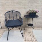 Zwart balkonsetje, Tuin en Terras, Tuinsets en Loungesets, Ophalen, Overige materialen