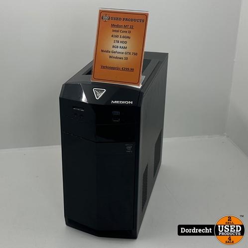 Medion MT 22 desktop | Intel Core i3-4160 1TB HDD 8GB RAM Nv, Computers en Software, Desktop Pc's, Zo goed als nieuw, 3 tot 4 Ghz