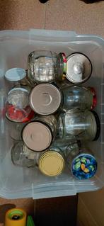 Glazen potten met deksels, Ophalen of Verzenden, Gebruikt