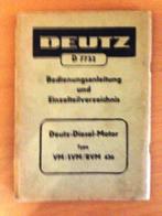 Handleiding en onderdelenboek Deutz Dieselmotor VM/SVM/RVM 4, Boeken, Ophalen of Verzenden, Gelezen, Tractor en Landbouw