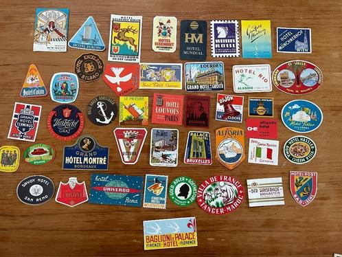 Vintage hotel of bagage labels (geen stickers) 44 x, Antiek en Kunst, Antiek | Emaille, Ophalen of Verzenden