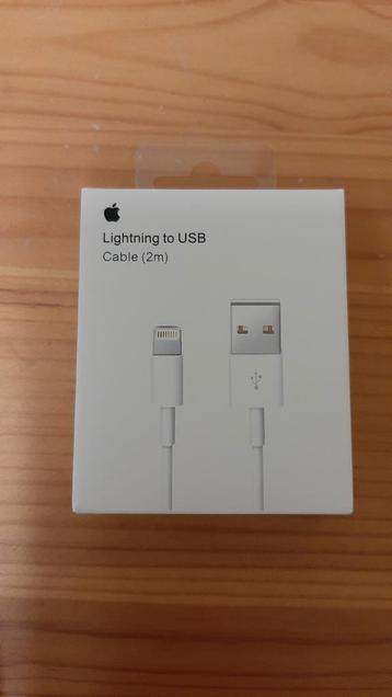 Apple Lightning naar USB-kabel (2m) - Nieuw in verpakking!  beschikbaar voor biedingen