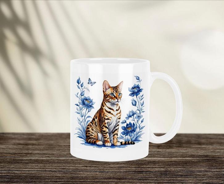 Bengaal Delfts Blauwe mok, Huis en Inrichting, Keuken | Servies, Nieuw, Kop(pen) en/of Schotel(s), Overige stijlen, Keramiek, Ophalen of Verzenden