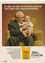 Retro reclame 1970 Mölny baby luiers bij opa op schoot, Verzamelen, Retro, Verzenden, Overige typen