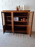 Vintage eiken jaren '20 schoolkast, Art deco buffetkast, Huis en Inrichting, Ophalen, Gebruikt, 100 tot 150 cm, 100 tot 150 cm