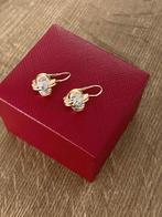 Mooie 14 karaat gouden oorbellen gemerkt 585(wit en geel ), Sieraden, Tassen en Uiterlijk, Oorbellen, Ophalen of Verzenden, Nieuw