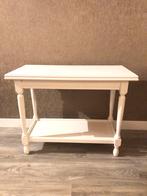 Houten witte sidetable, Huis en Inrichting, Tafels | Sidetables, Ophalen, Gebruikt, 50 tot 100 cm, Overige houtsoorten