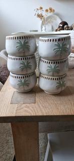 6 Nieuwe Palmboom Kommen van Xenos, Porselein of Keramiek, Schaal, Rond, Nieuw