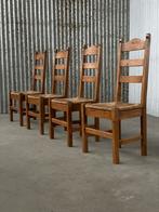 Vintage brutalist grenenhout stoelen 1960 eiken design, Ophalen