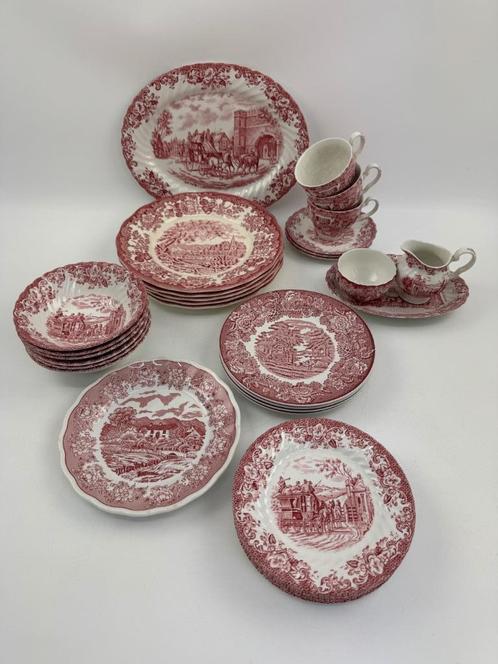 Johnson Bros - Servies - Coaching scenes, Antiek en Kunst, Antiek | Servies compleet, Ophalen of Verzenden