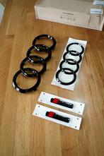 Audi OEM Ringe Emblem Logo Zwart Voor/Achter, Auto-onderdelen, Nieuw, Audi, Bumper, Verzenden