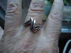 mooie echt zilveren ring zigzag model stevig mt 19,25 gemerk, 19 tot 20, Ophalen of Verzenden, Zo goed als nieuw, Dame