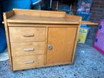 Vintage Dressoir met Lades & Deur b60 h55, Gebruikt, Met lade(s), 25 tot 50 cm, Overige houtsoorten