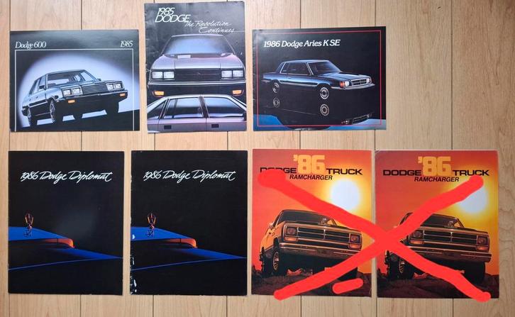 Dodge 1985 t/m 2000. 55 items.  € 95,--, Boeken, Auto's | Folders en Tijdschriften, Zo goed als nieuw, Overige merken, Ophalen of Verzenden