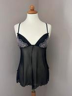 Hunkemöller slipdress zwart lichtroze  M, Kleding | Dames, Hunkemöller, Ophalen of Verzenden, Zo goed als nieuw, Maat 38/40 (M)