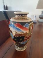 Vintage Japanse Satsuma Vaas, hoogte 31 cm, Antiek en Kunst, Ophalen of Verzenden