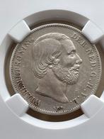 Gulden 1853 - Koning Willem III, 1 gulden, Koning Willem III, Zilver, Ophalen of Verzenden